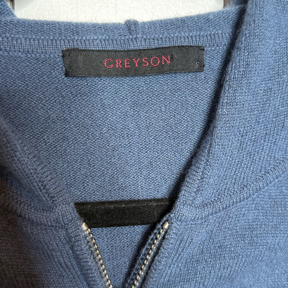 Greyson Blue Cashmere Zip Up Hoodie - Picture 6 of 8